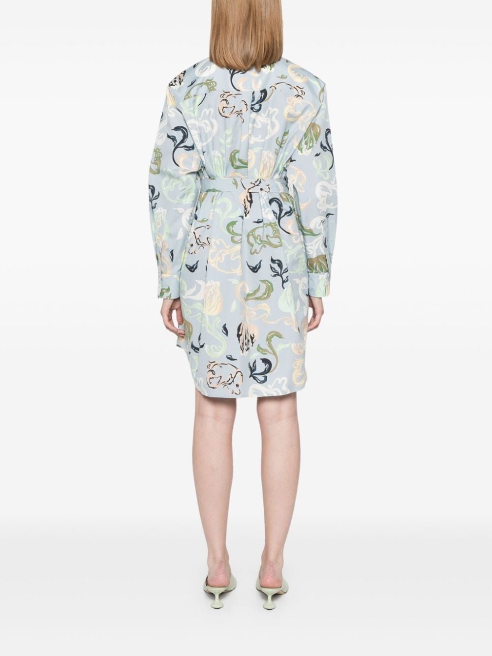 floral-print mini dress - 4