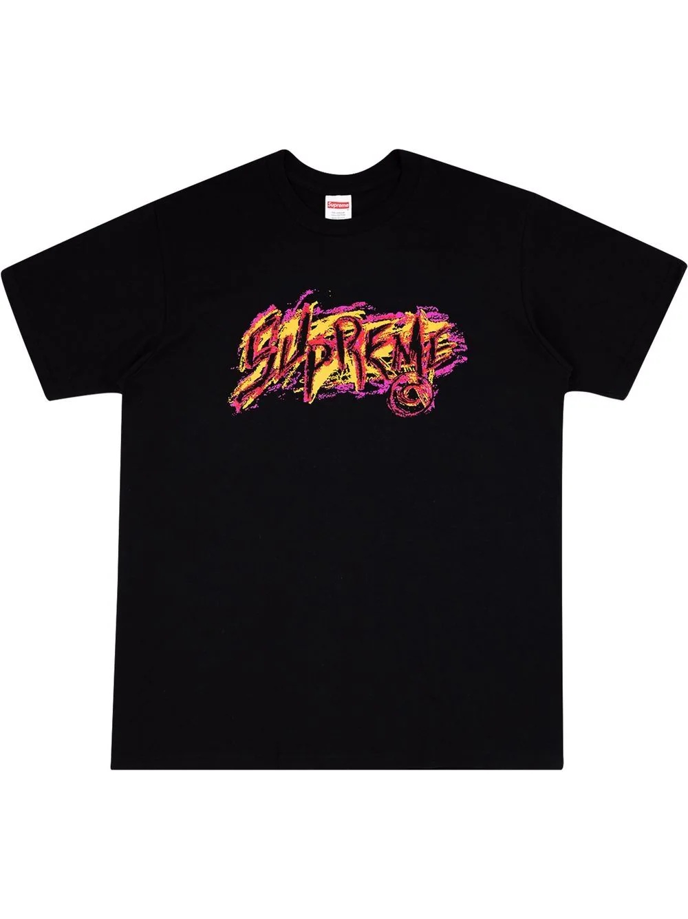 scratch-print T-shirt - 1