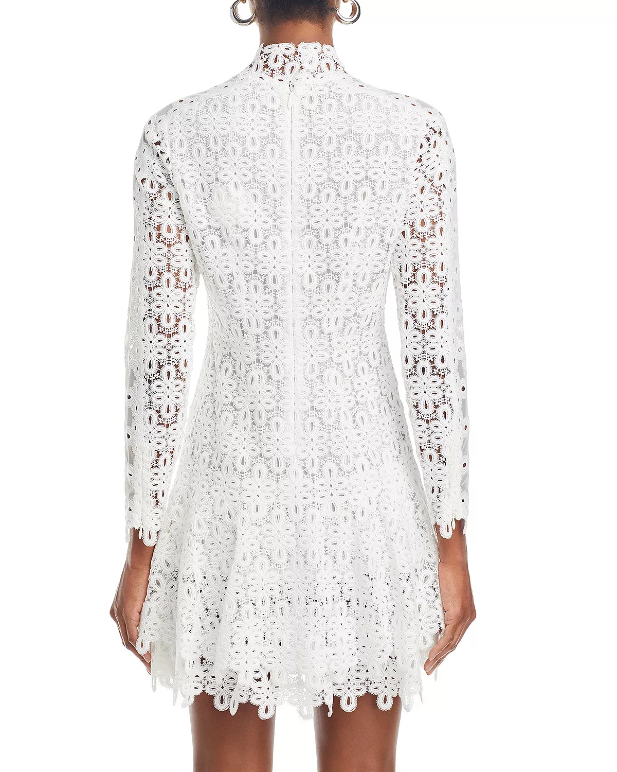 Joy Lace Mock Neck Mini Dress - 4