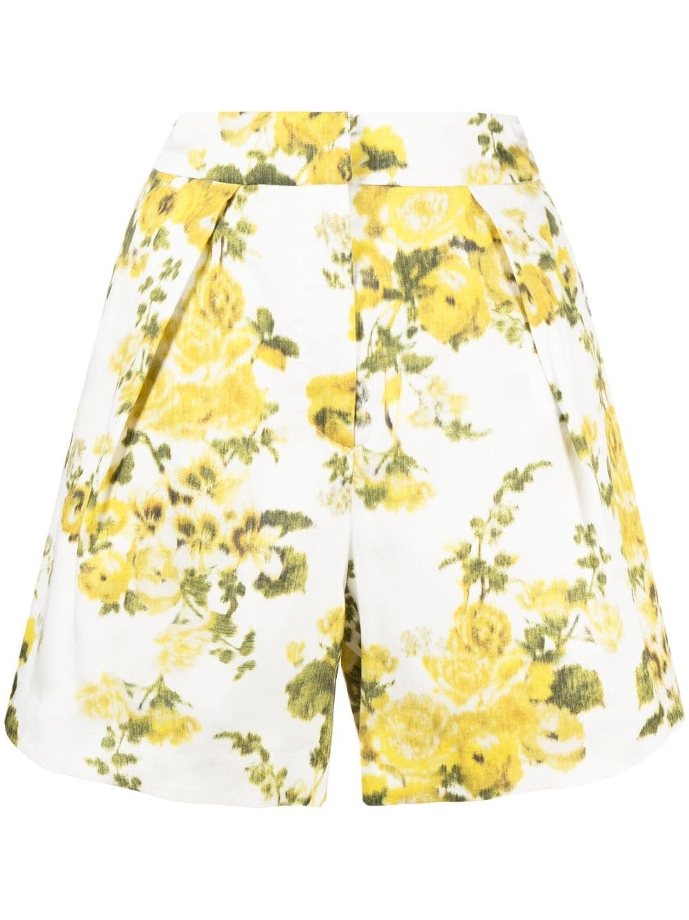 floral-print cotton shorts - 1