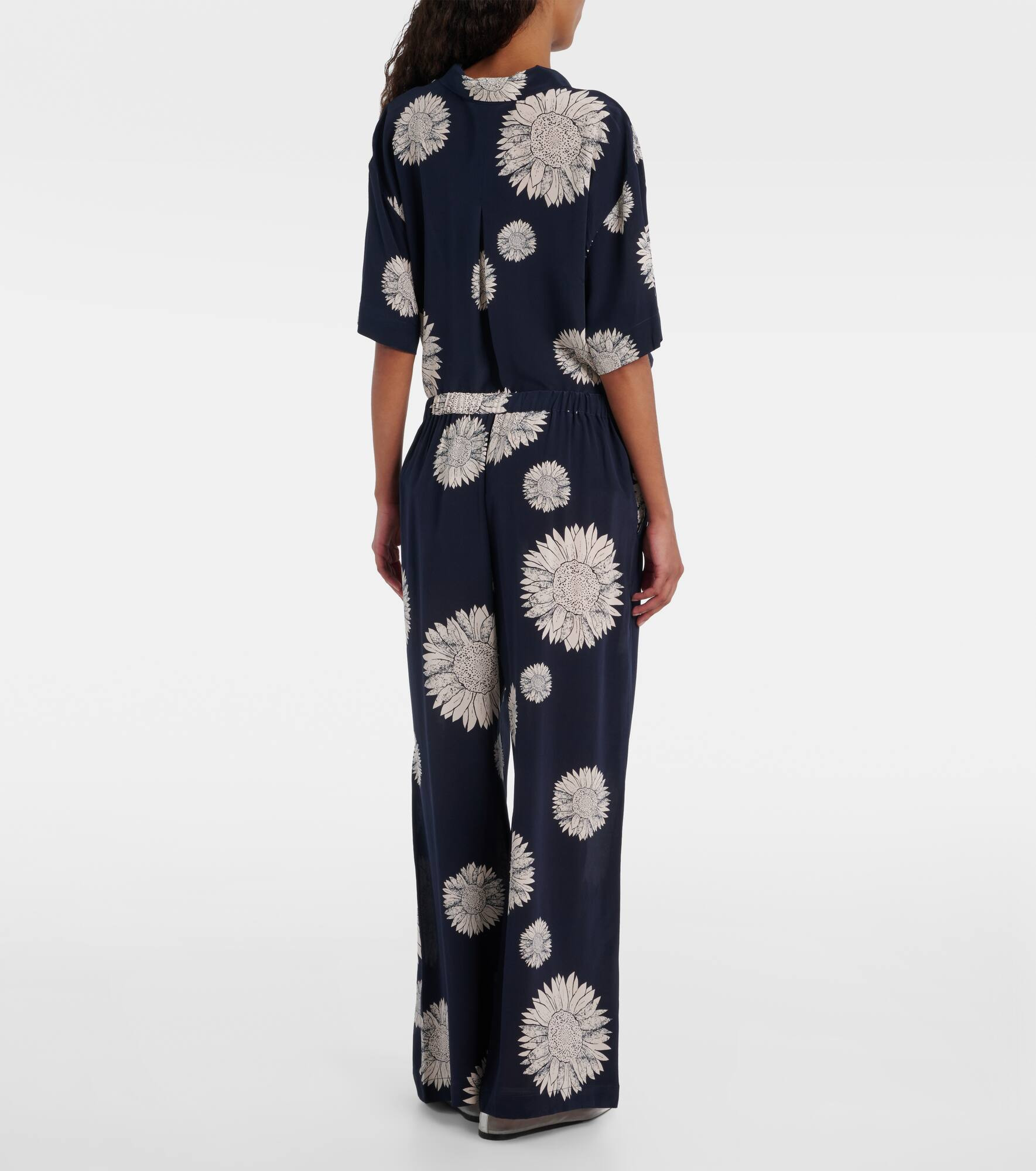 Isola silk crêpe straight pants - 3