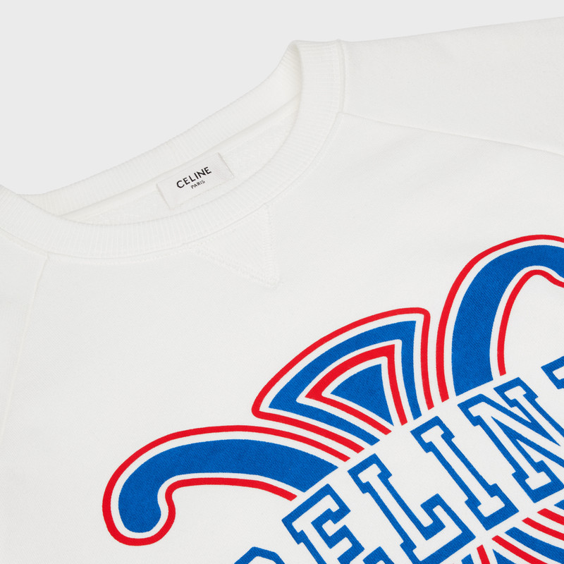 Celine triomphe sweatshirt in cotton fleece 3