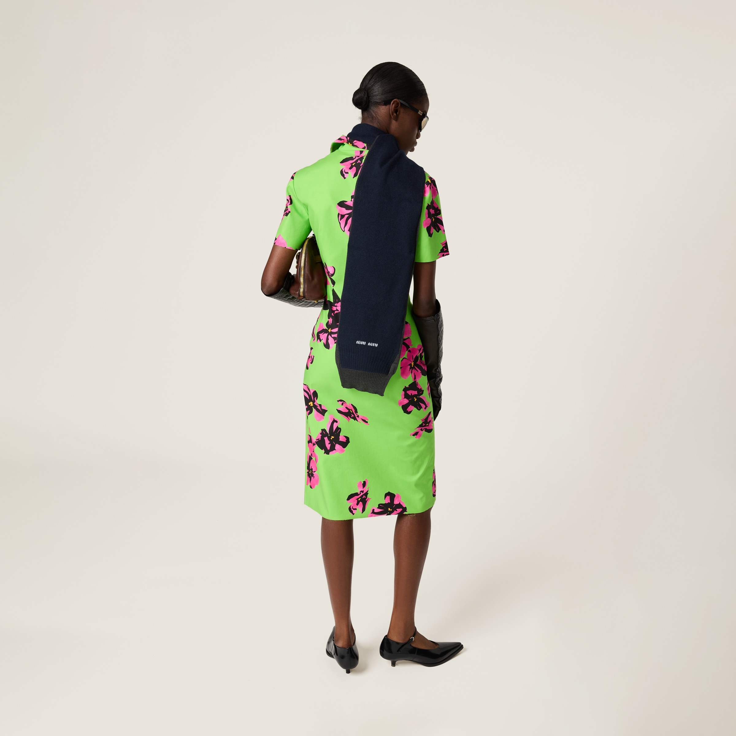 Poplin and jersey dress - 3