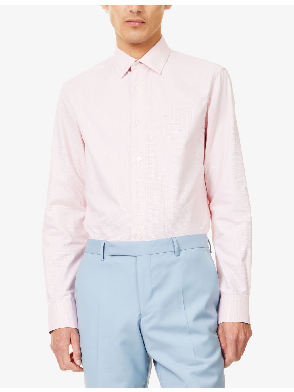 Buttoned-Collar Tailored-Fit Cotton Shirt - 3