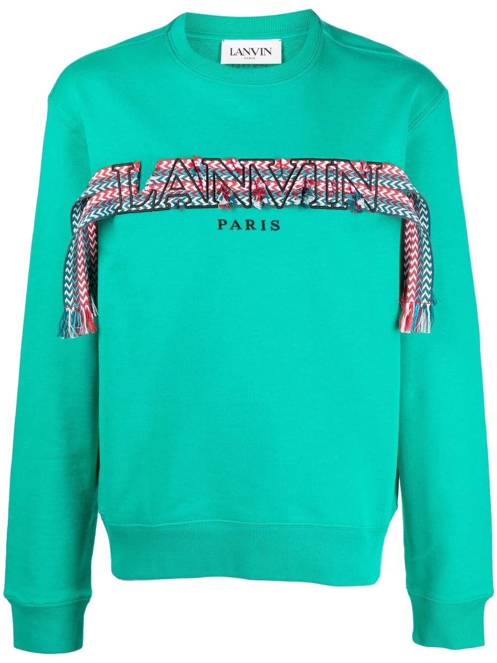 tassel-detail crew neck sweatshirt - 1