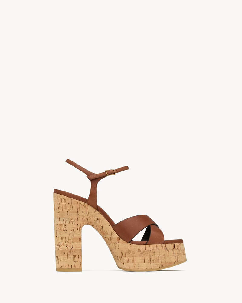 BIANCA PLATFORM SANDALS IN SMOOTH LEATHER - 1