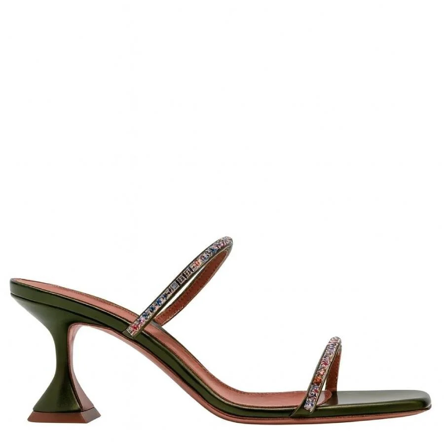 Amina Muaddi Gilda Crystal Embellished Sandals - 1