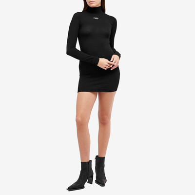 Off-White Off-White Slick Mini Dress Black Silver outlook