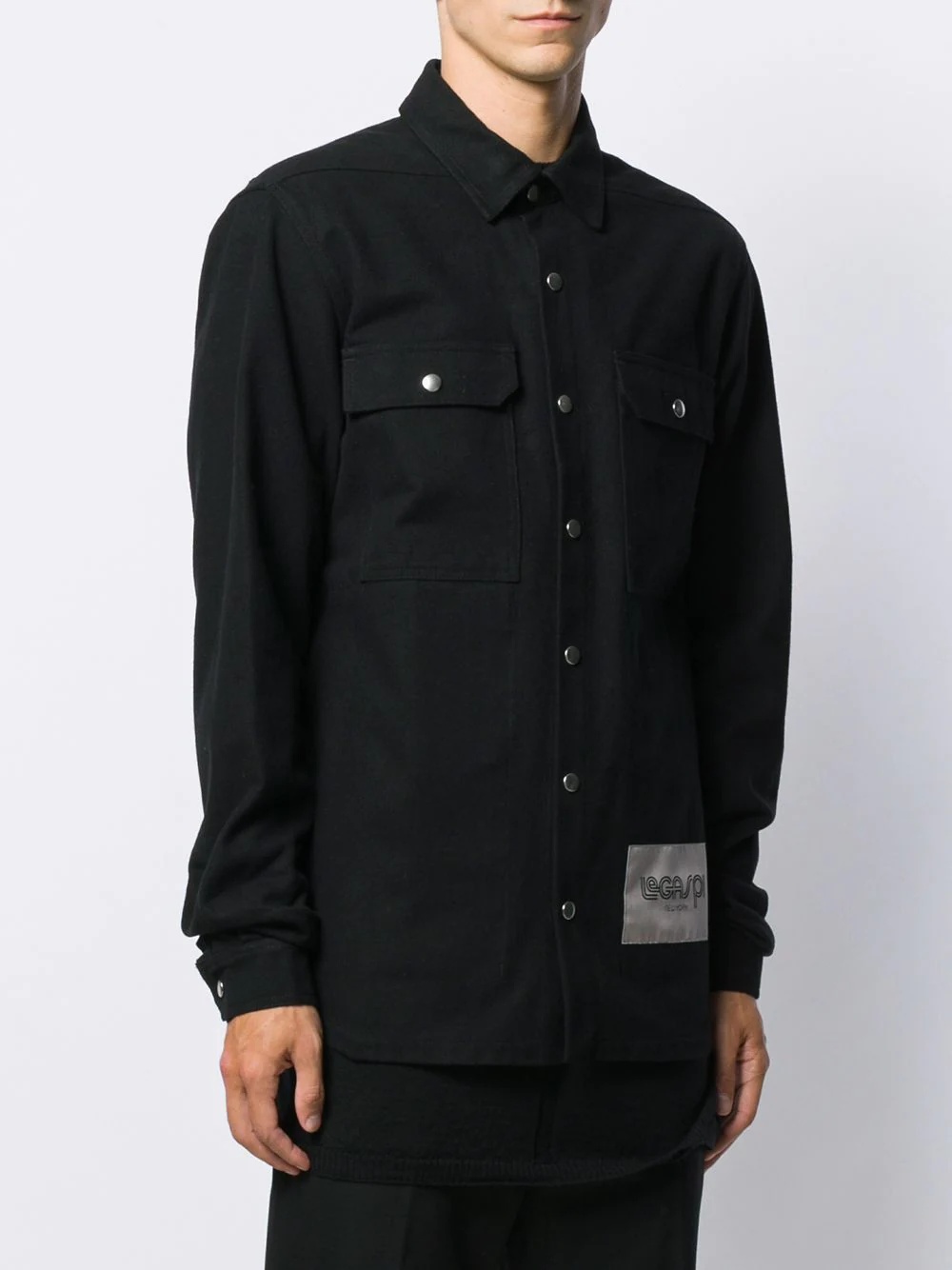 logo patch shirt - 3