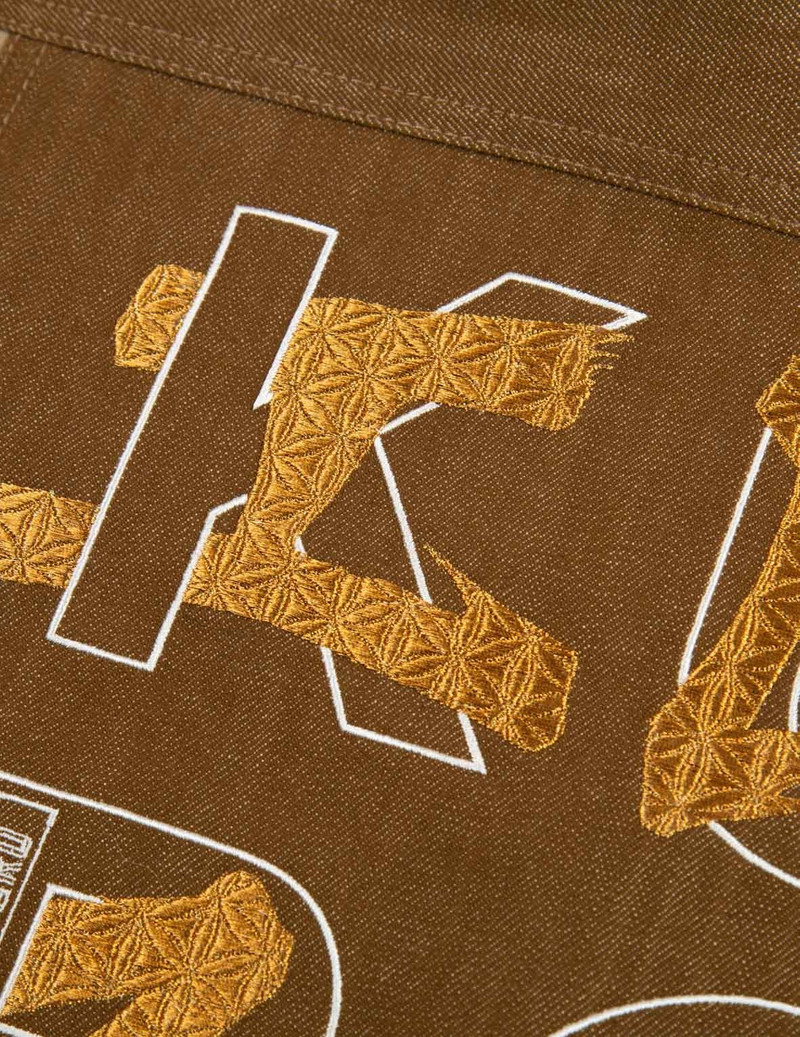 Sashiko Logo Embroidered Denim Shirt Jacket 14