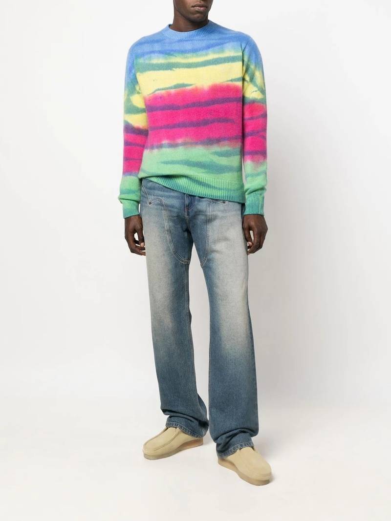 striped tie-dye cashmere jumper 3
