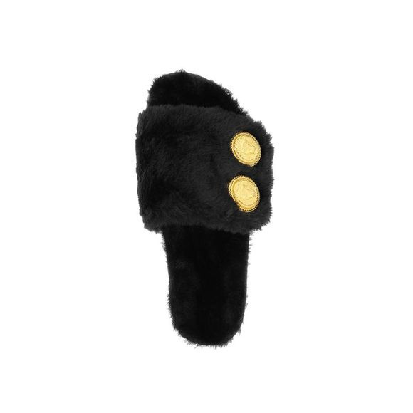 Balmain Women Faux Fur Tam Slides Balmain - 4