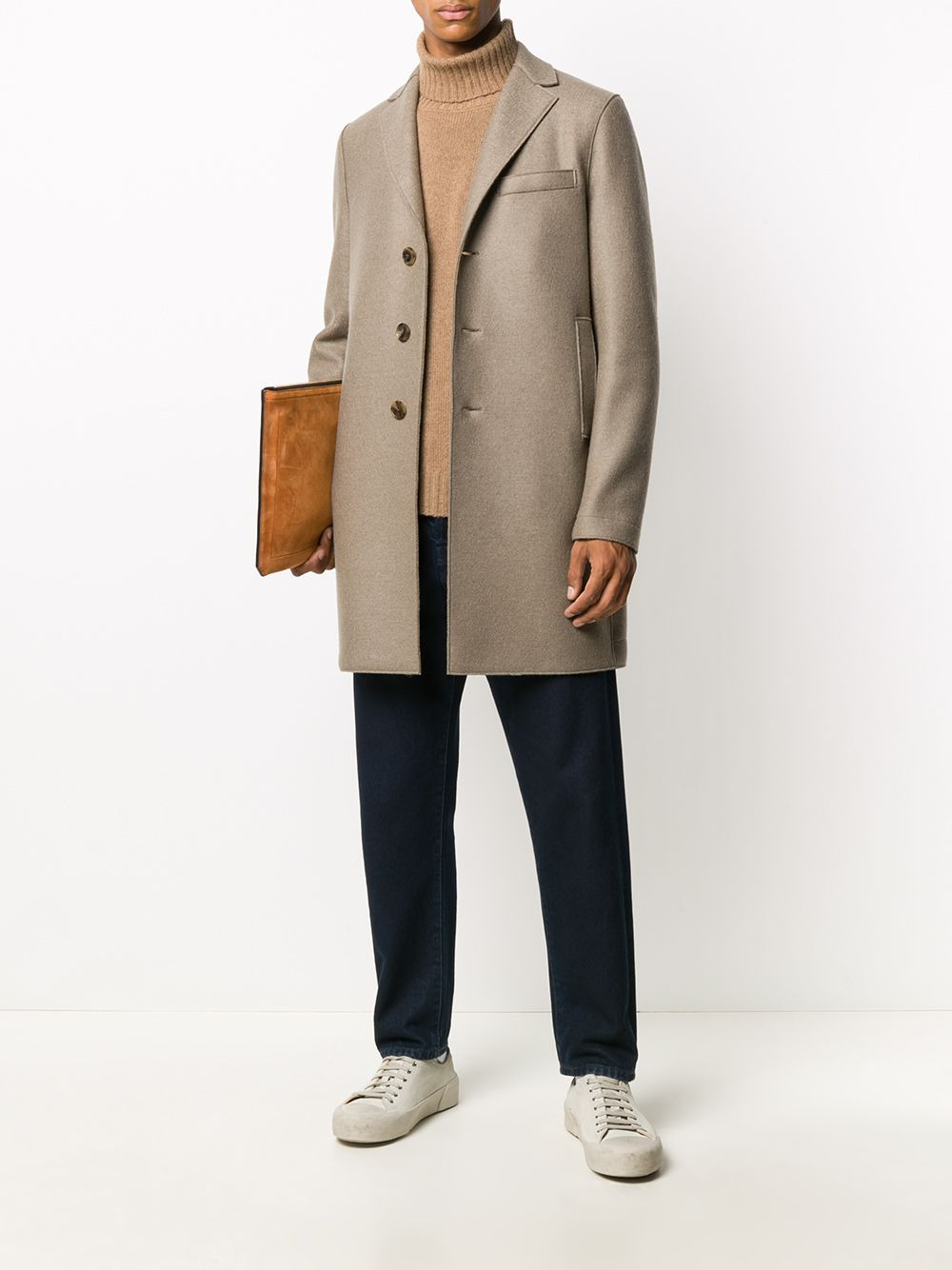 straight fit coat - 2