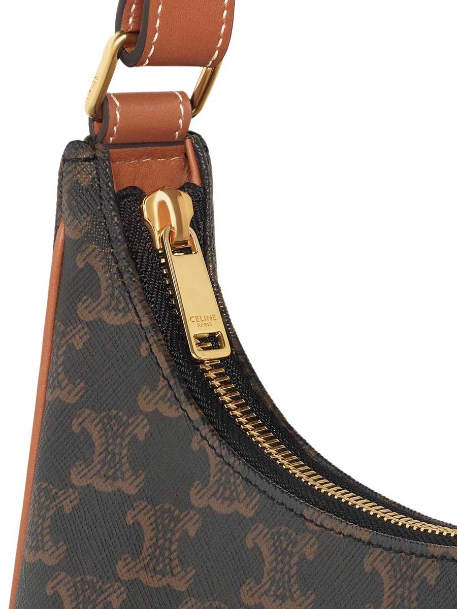 Ava Bag in Triomphe Canvas and Calfskin in Tan - 4
