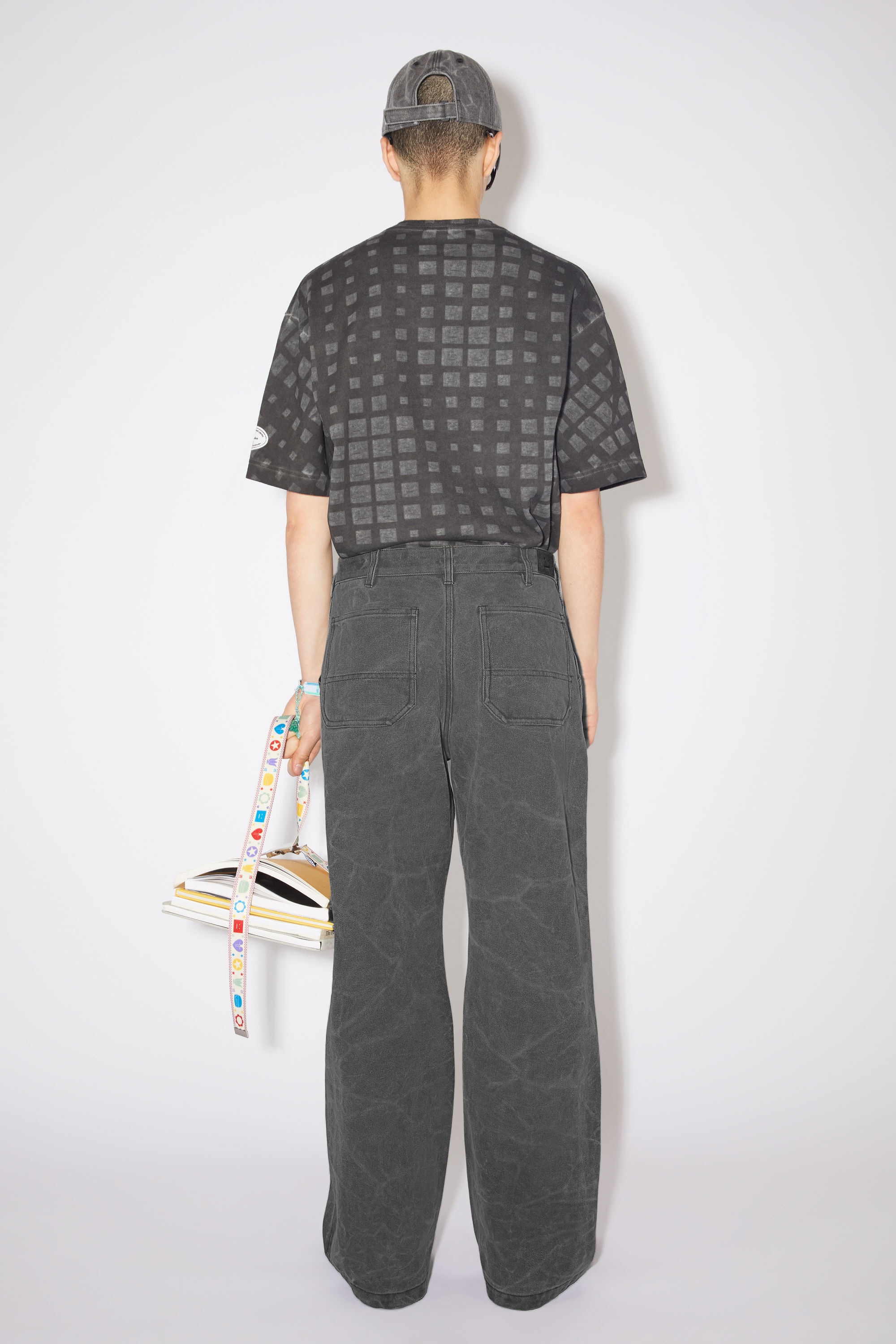 Cotton canvas trousers - Carbon grey - 3