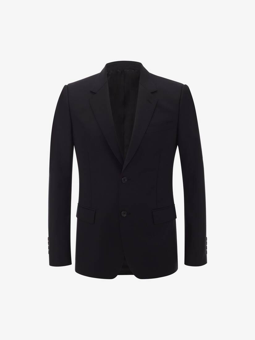 Men's Wool Mohair Jacket in Black - 2