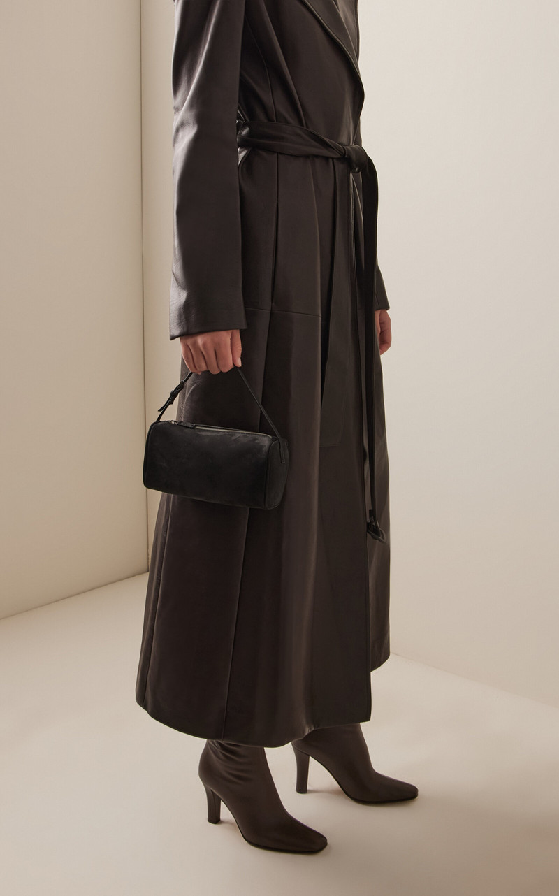 The Row 90's Nubuck Bag black outlook