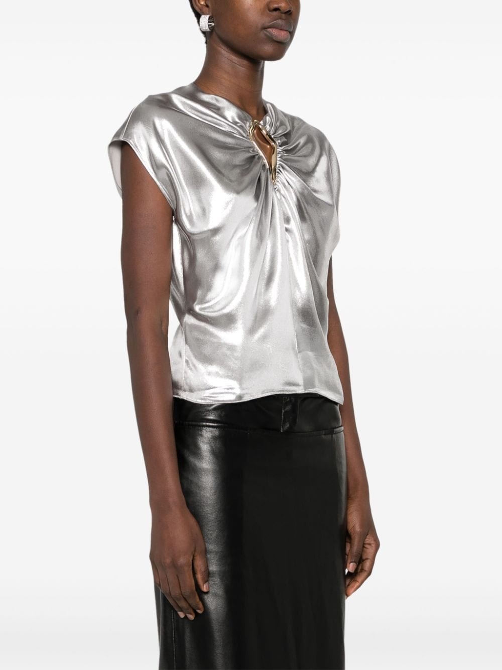 embellished lamÃ© top - 3
