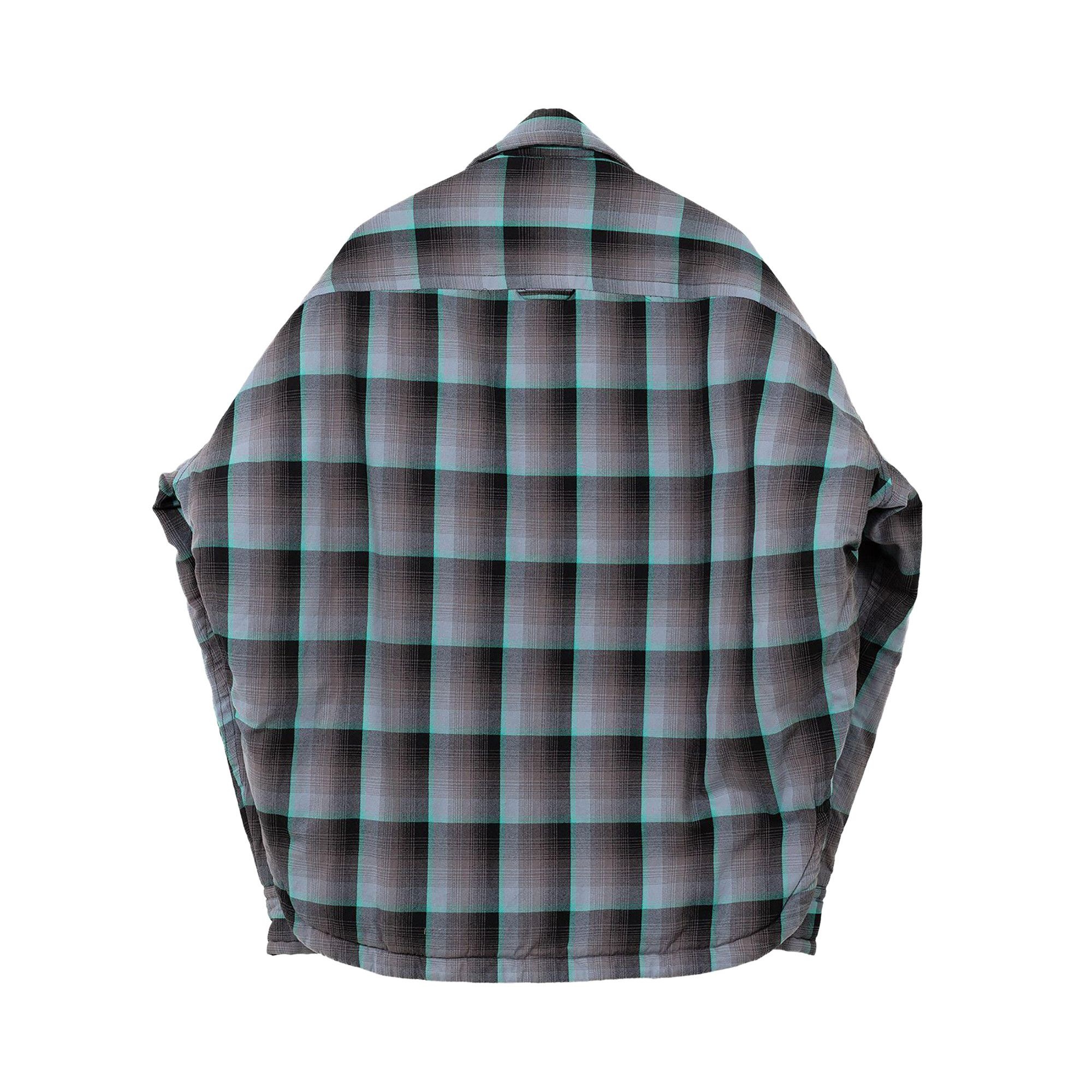 Maison Mihara Yasuhiro Check Puffer Shirt 'Blue' - 2
