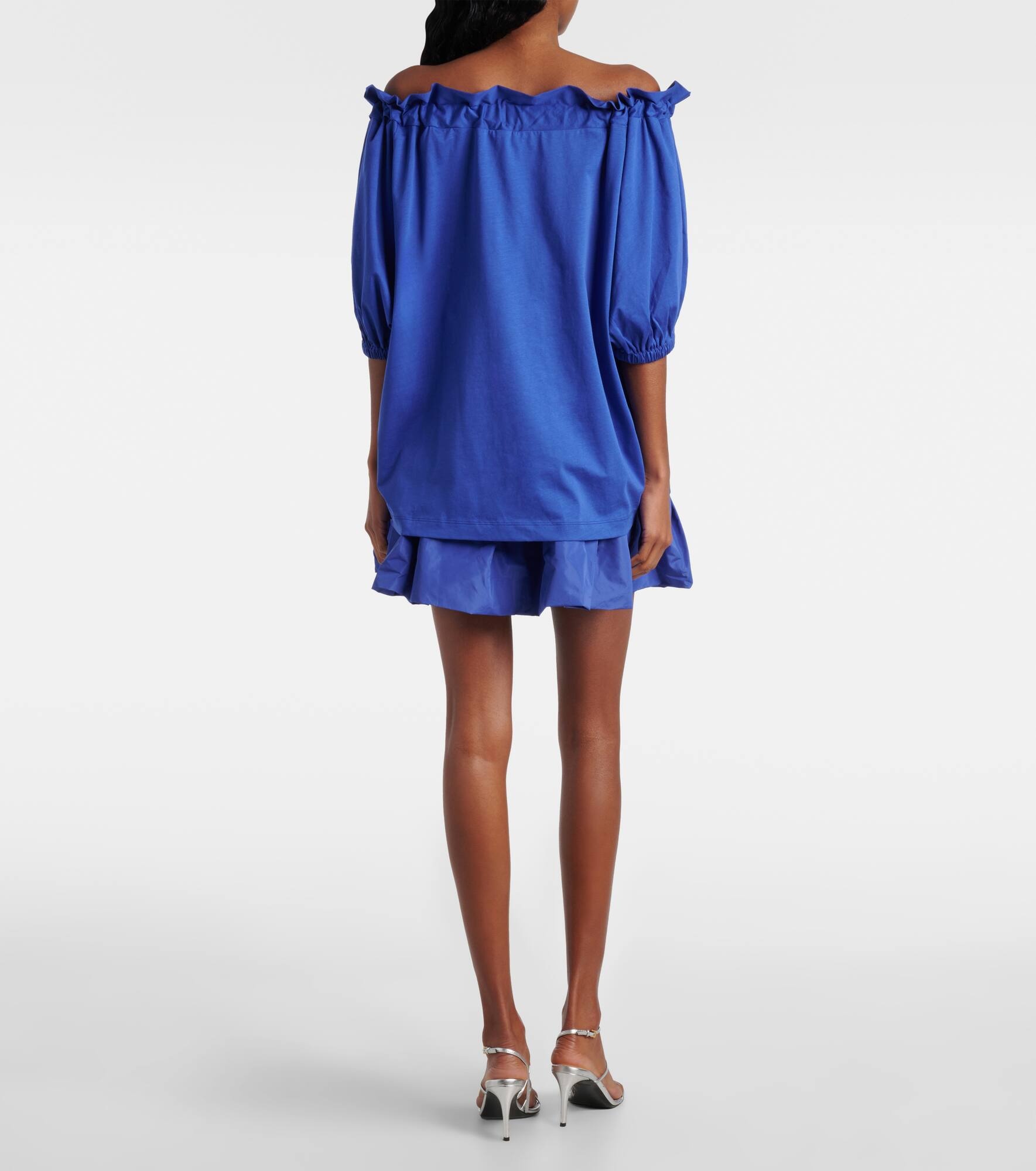 Off-shoulder cotton jersey top - 3