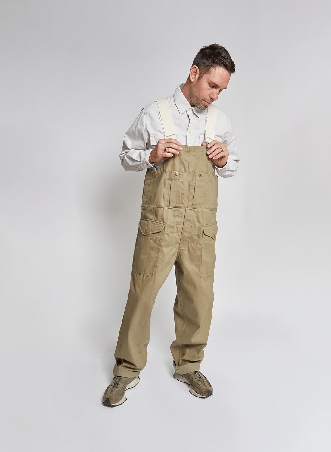 Railway Dungaree Heavy Cotton in Army - 2