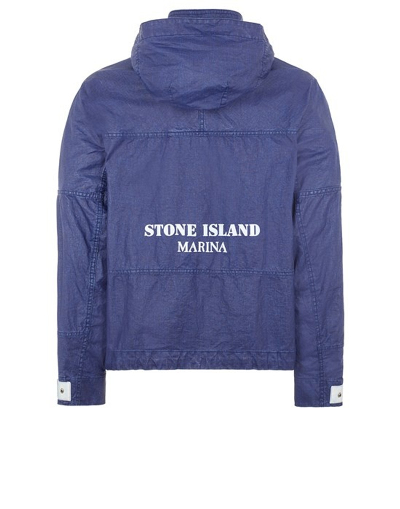 Stone Island 418X1 STONE ISLAND MARINA_RAW PLATED LINEN ROYAL BLUE outlook