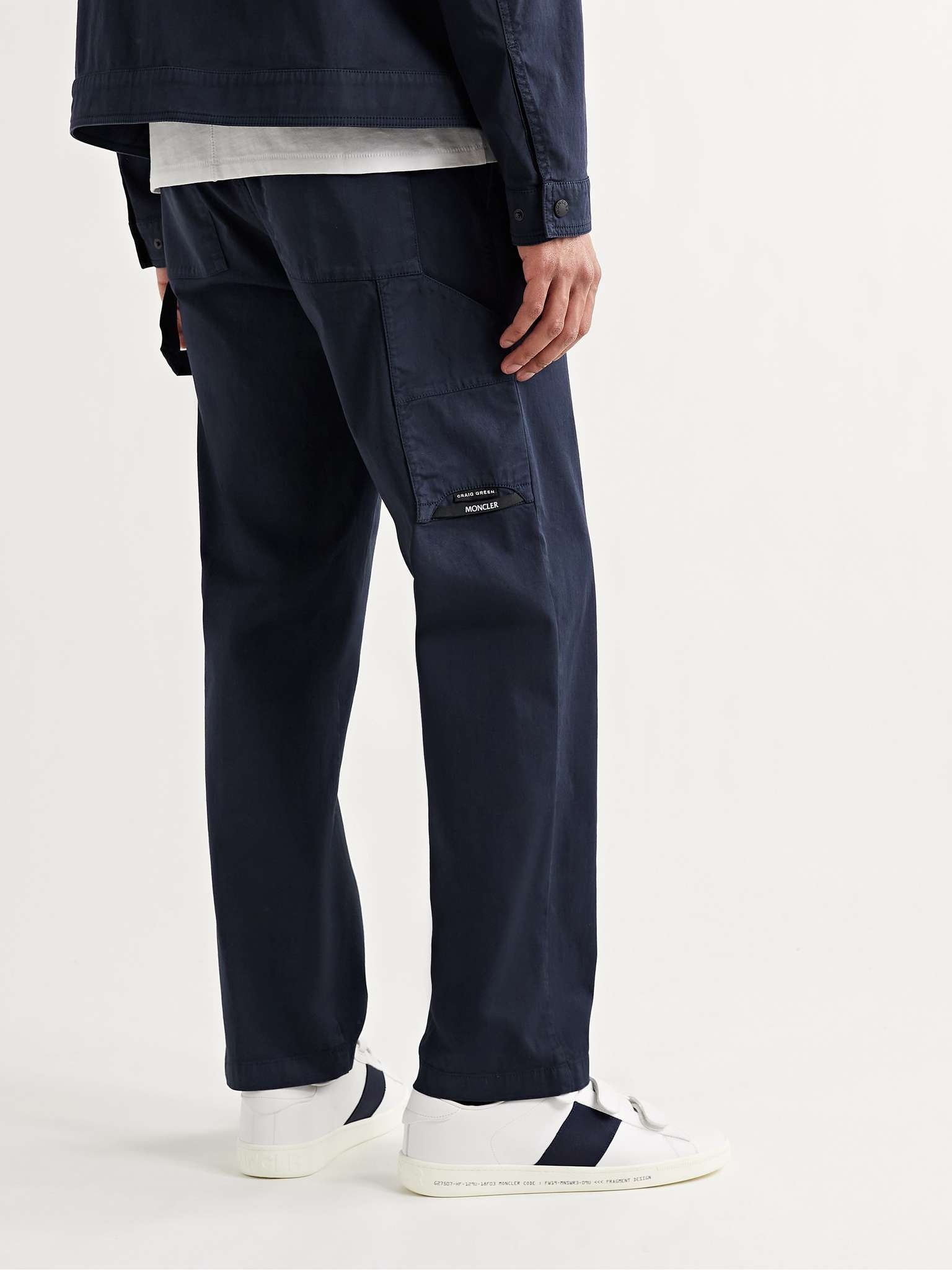 5 Moncler Craig Green Garment-Dyed Stretch-Cotton Twill Chinos - 4