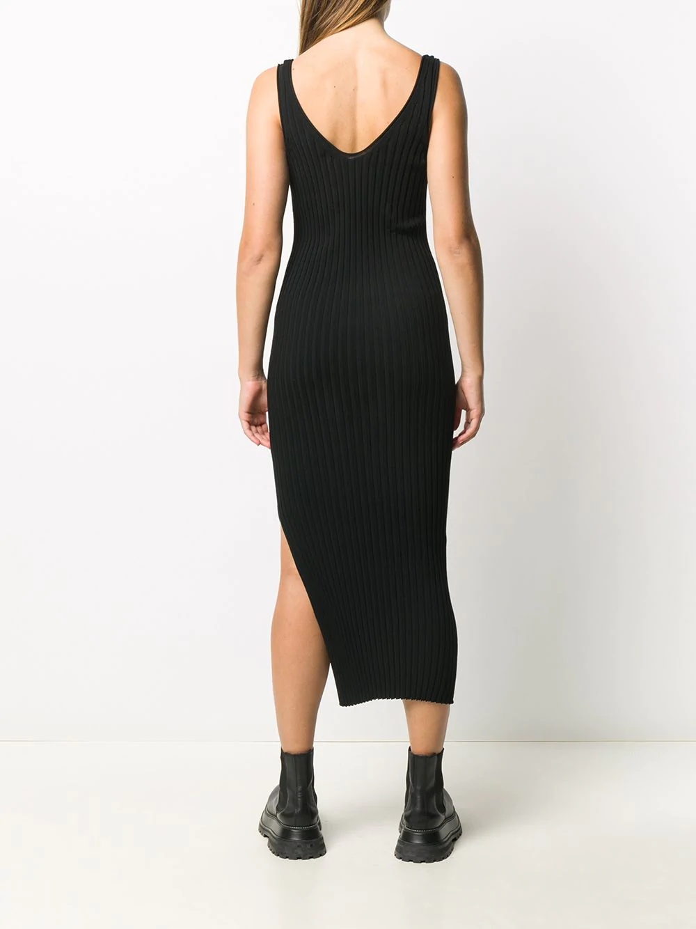 fitted ribbed dress - 4