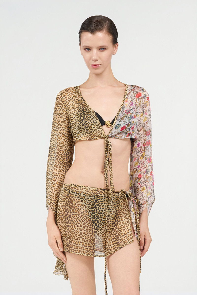 Baby Jaguar Print Silk Top 3