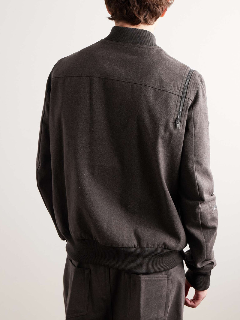 + 보니토 비행 Zip-Detailed 코튼-Drill Bomber Jacket 4