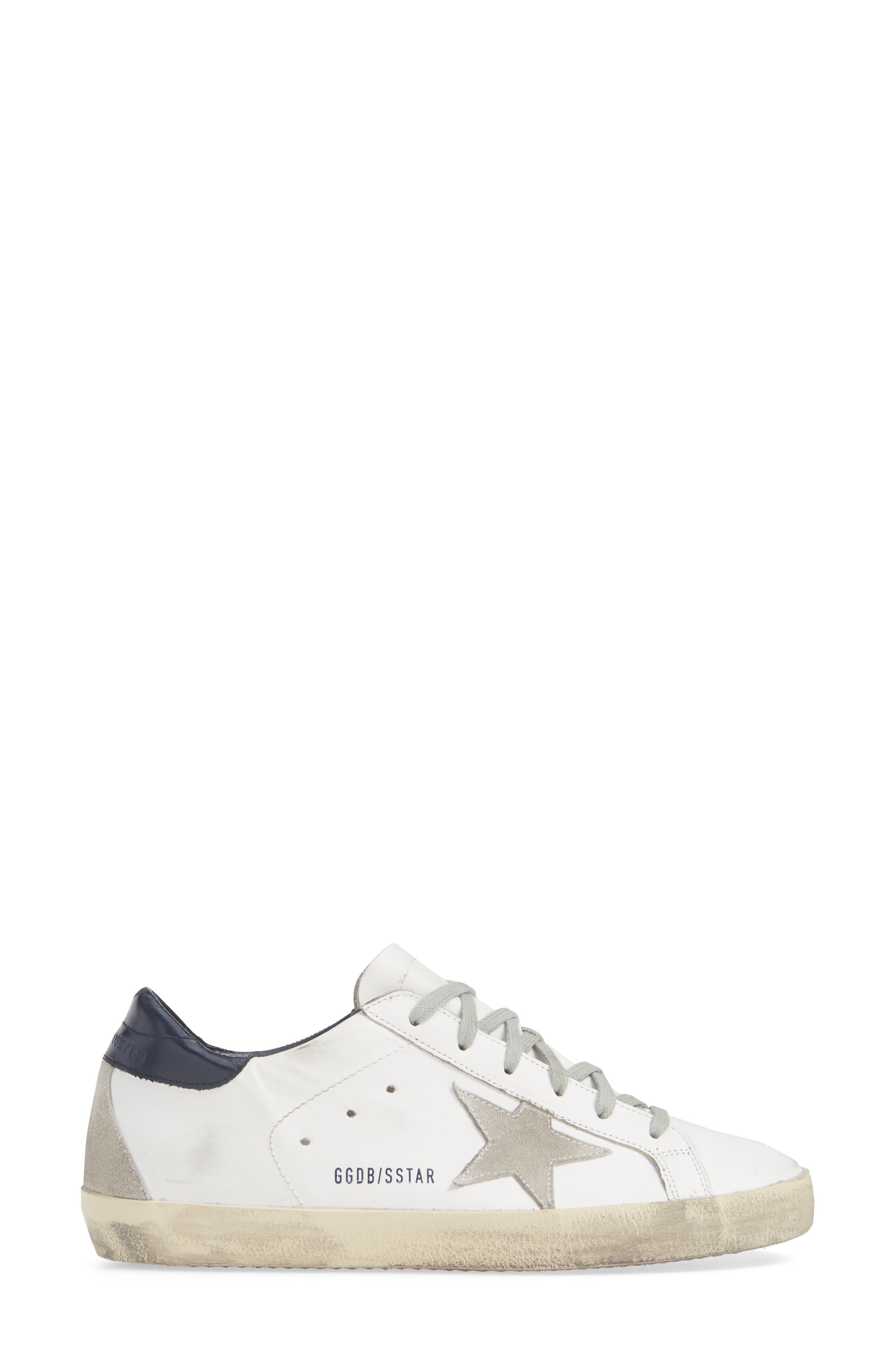Golden Goose Super-Star Low Top Sneaker in White/Ice/Night Blue at Nordstrom - 3