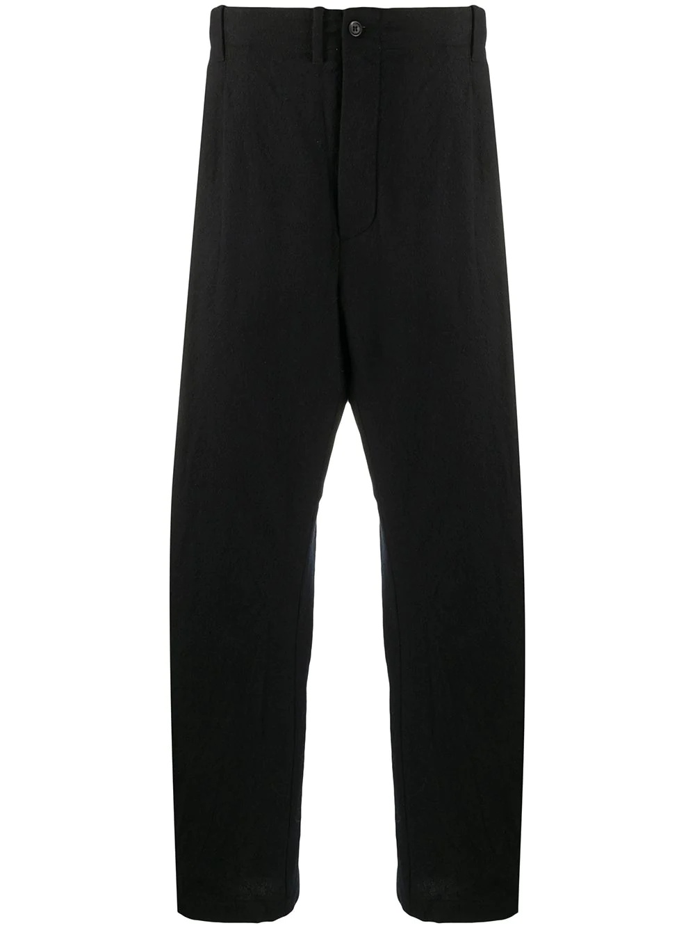 high-rise drop-crotch trousers - 1