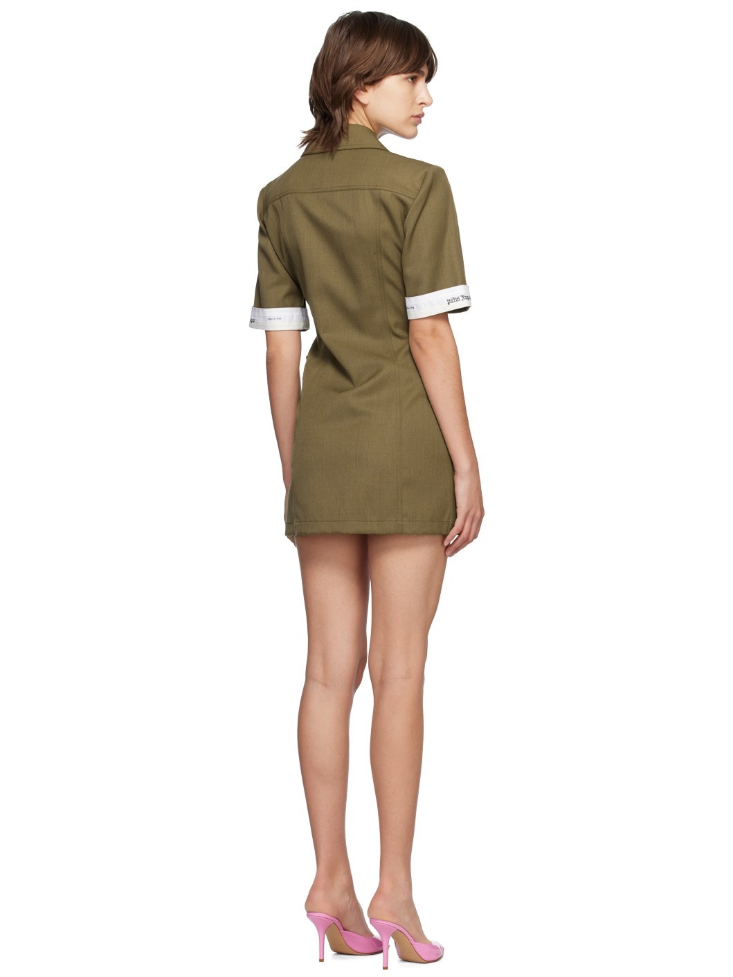 Khaki Military Minidress - 3