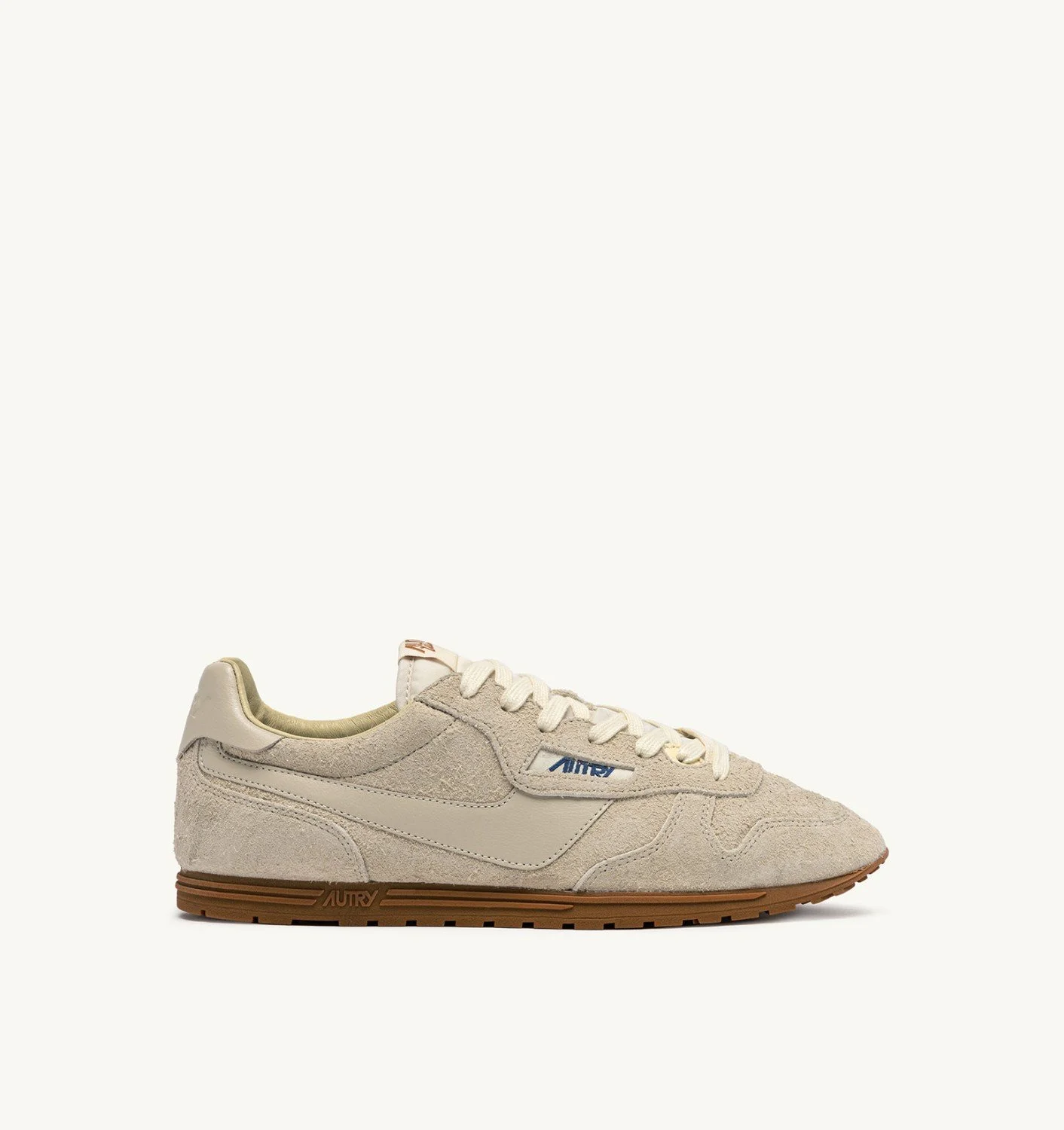 WINDSPIN SNEAKERS IN BISCUIT SUEDE AND LEATHER - 1
