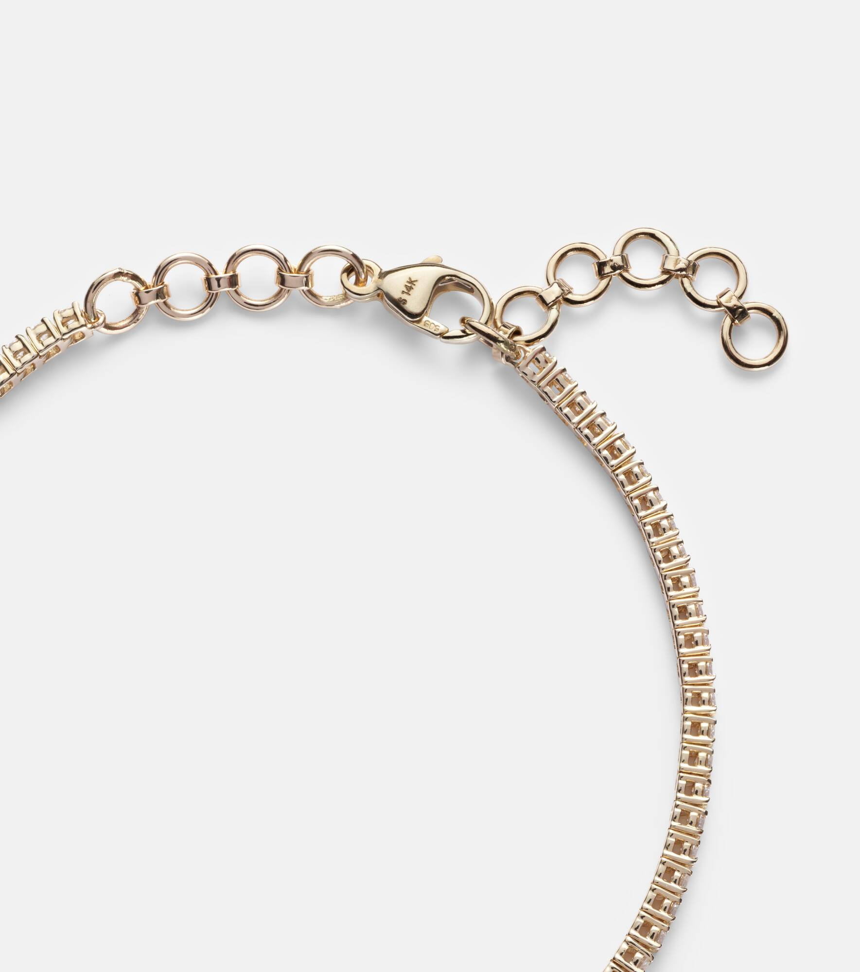 14kt gold bracelet with diamonds - 4