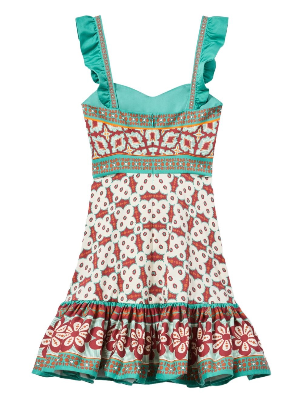 Gingerbread ruffled printed mini dress - 5