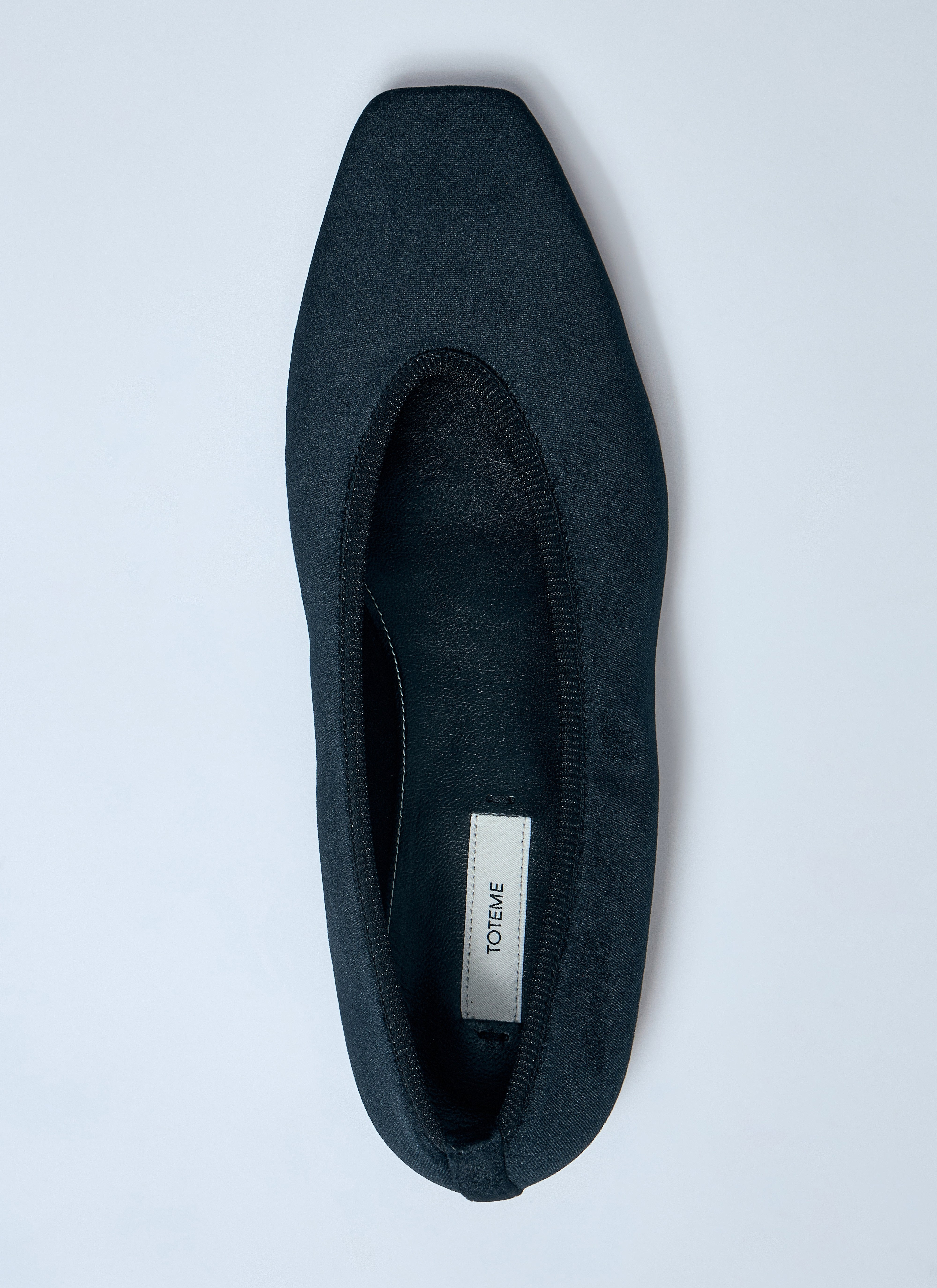Toteme Women Minimalist Velvet Ballerina Flats - 5