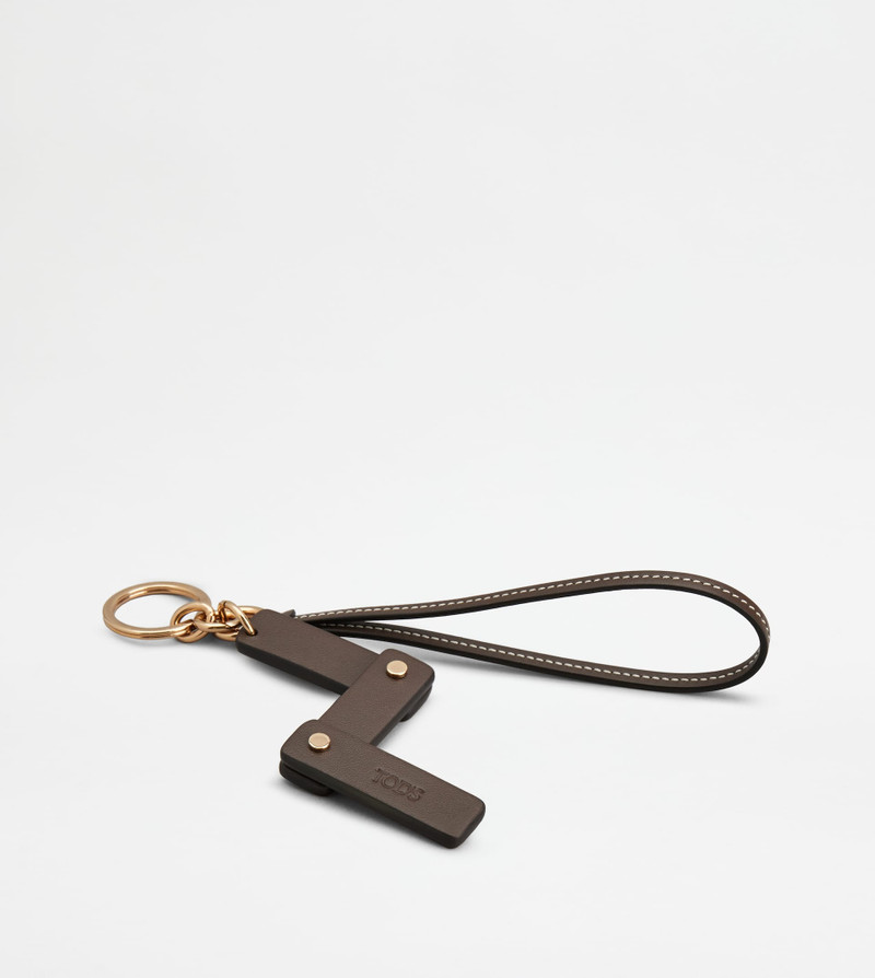 Tod's METERSTICK PENDANT IN LEATHER - ORANGE, BROWN outlook