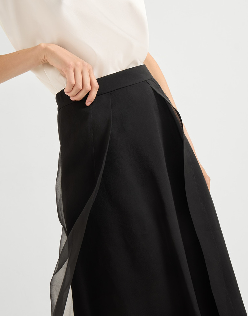 Crispy silk paneled circle skirt 3