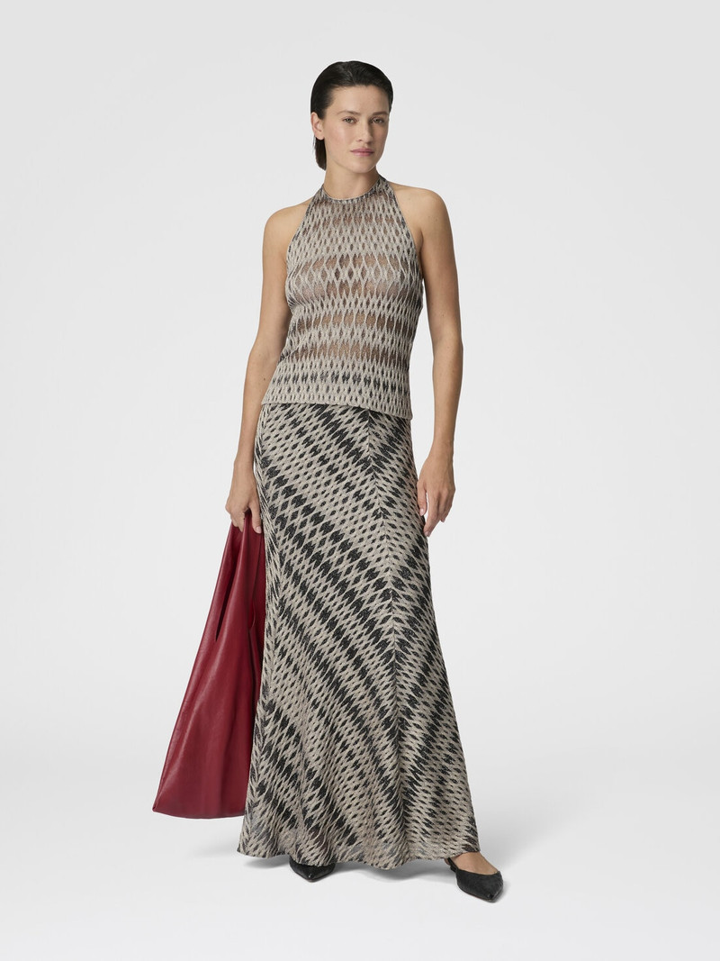 Missoni 3D Diamond Mixed Viscose Long Skirt outlook