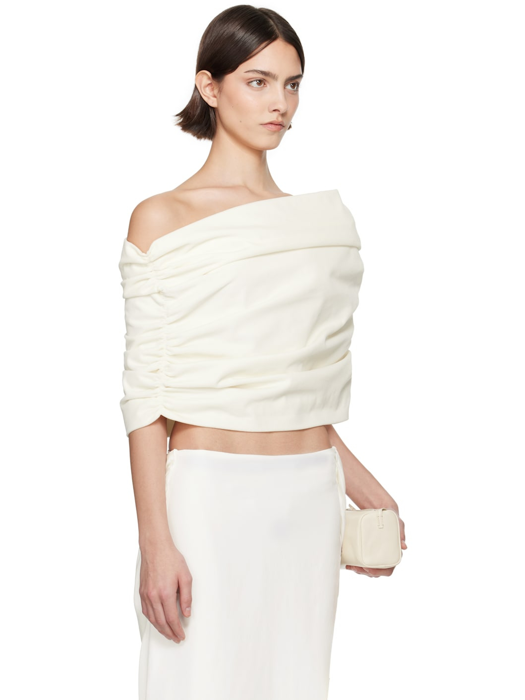 SSENSE Exclusive Bridal Capsule Velvet Shawl Top - 2