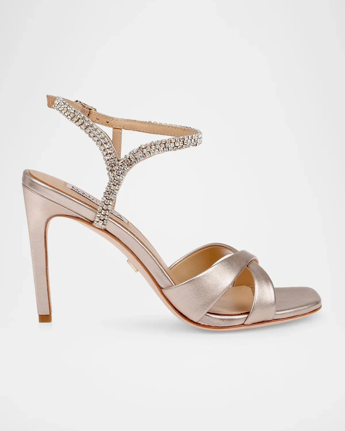 Reagan 95MM Crystal-Embellished Leather Sandals - 1