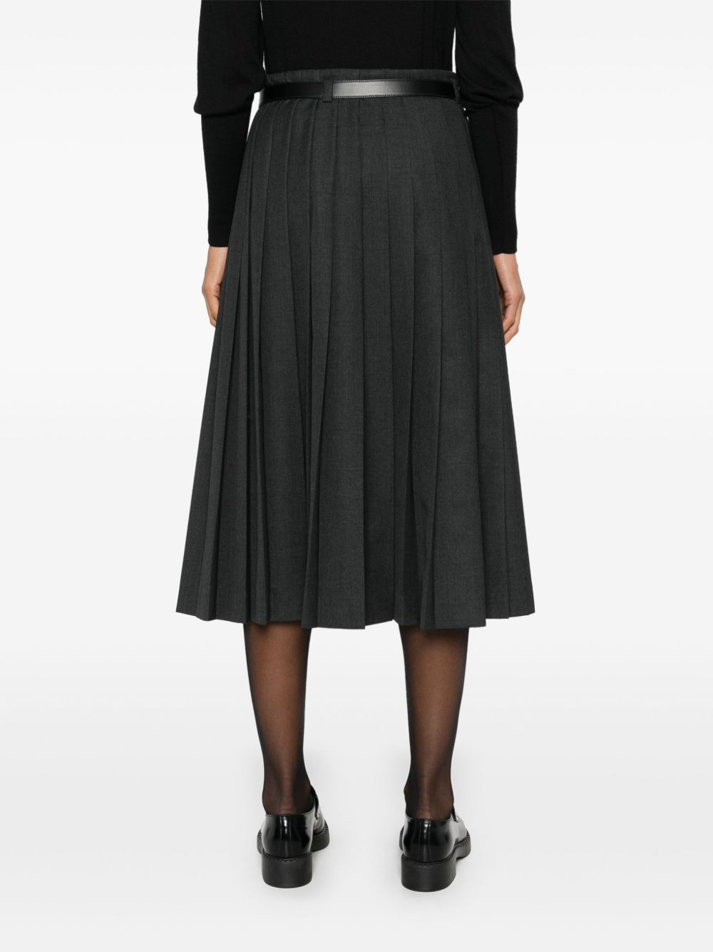 pleated midi skirt - 4