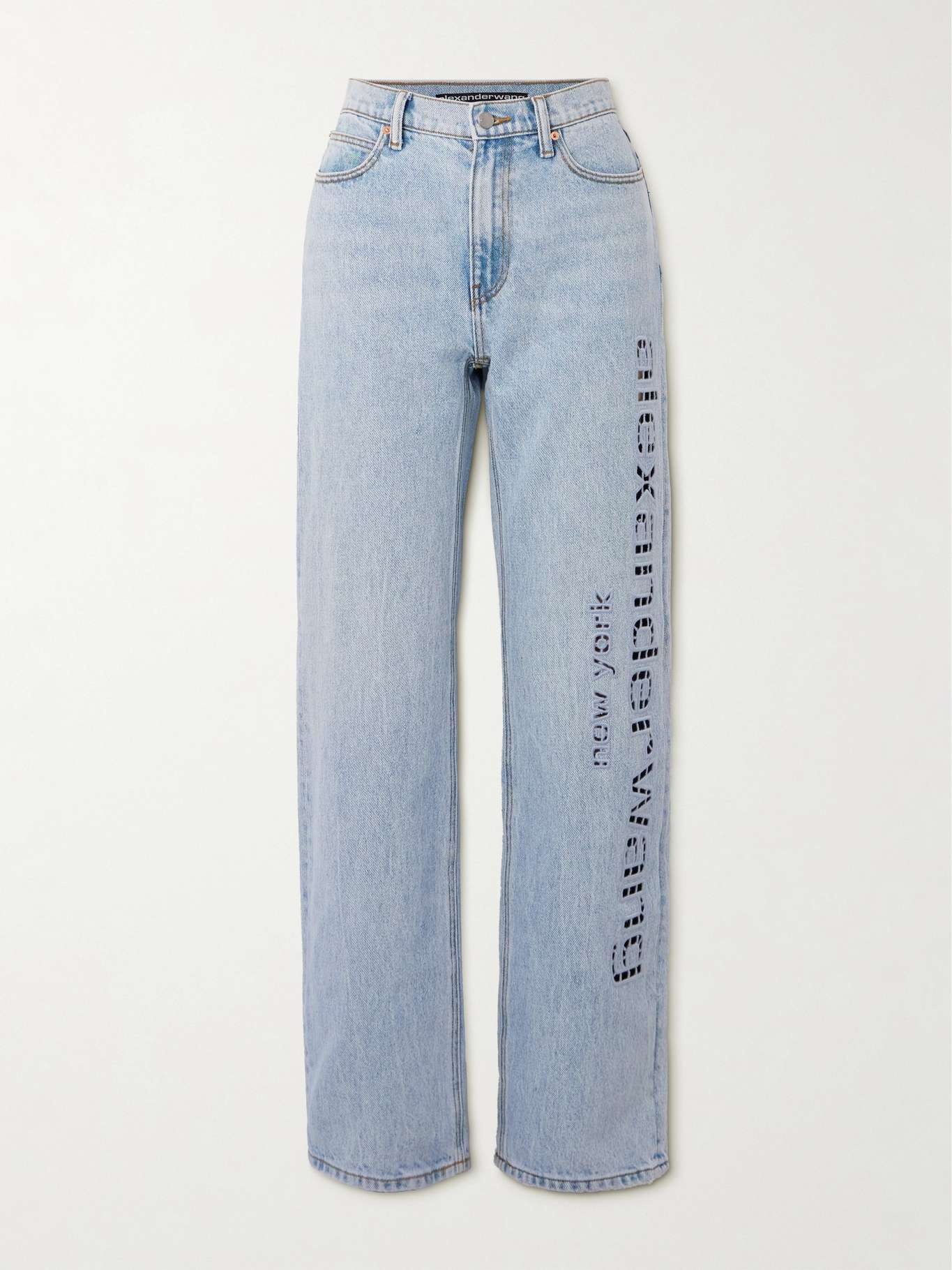 Alexander Wang EZ cutout mid-rise straight-leg jeans