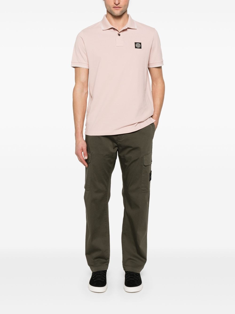 Compass-patch polo shirt - 2