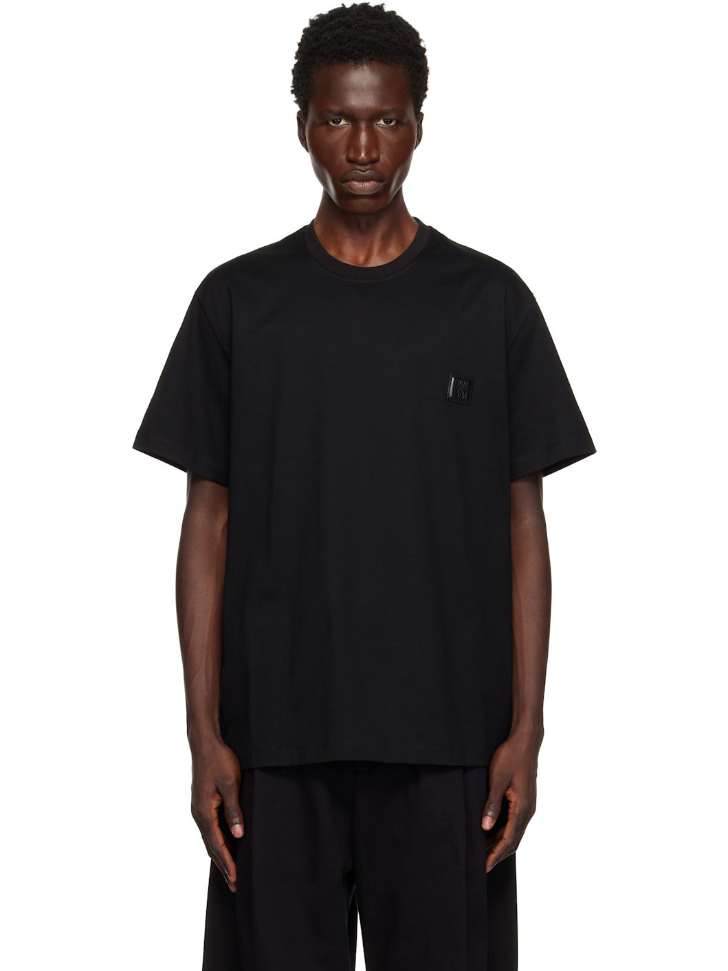 Black Wave Graphic Back Logo T-shirt - 1