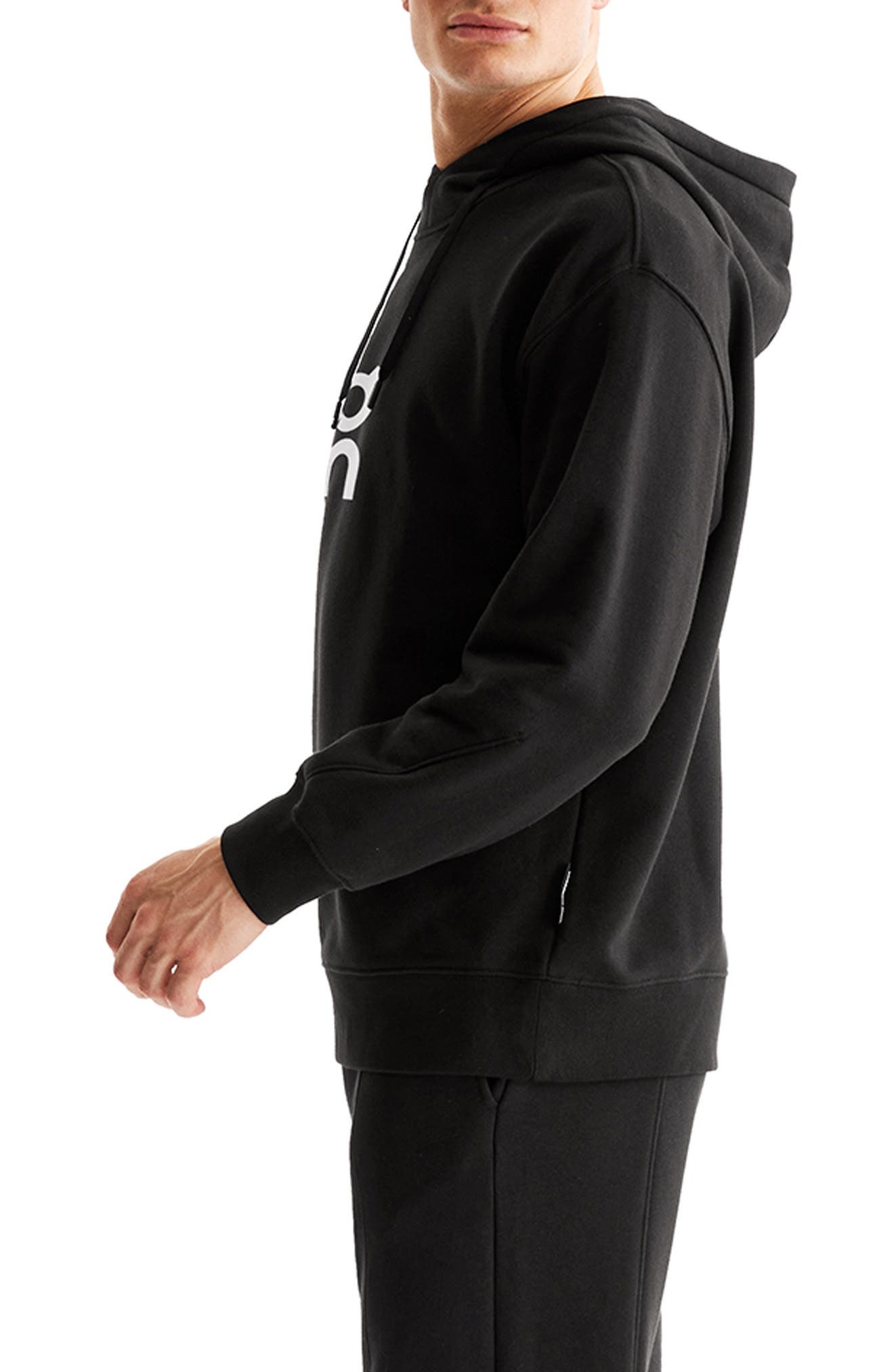Club Oversize Organic Cotton Blend Hoodie in Black at Nordstrom - 3