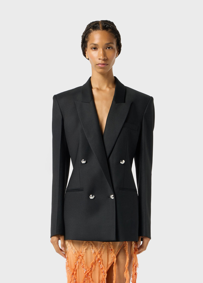 Blumarine DOUBLE-BREASTED JACKET WITH METAL BUTTONS outlook