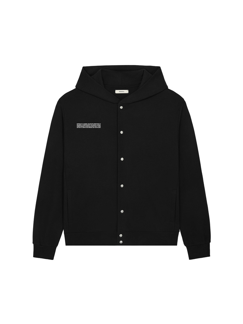 Womens 365 Midweight Snap Button Hoodie - Twilight Black 1