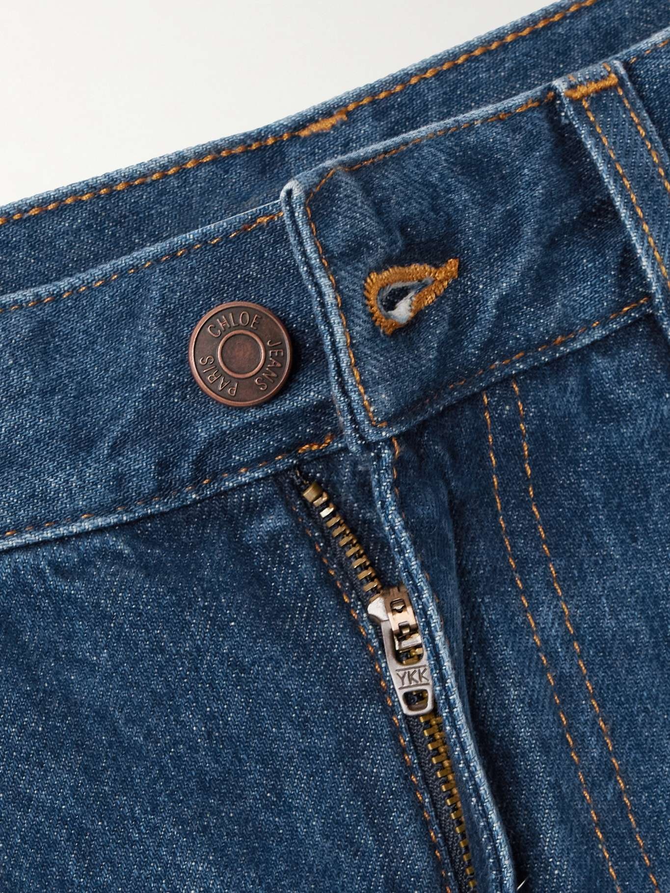 Cropped distressed high-rise wide-leg jeans - 5